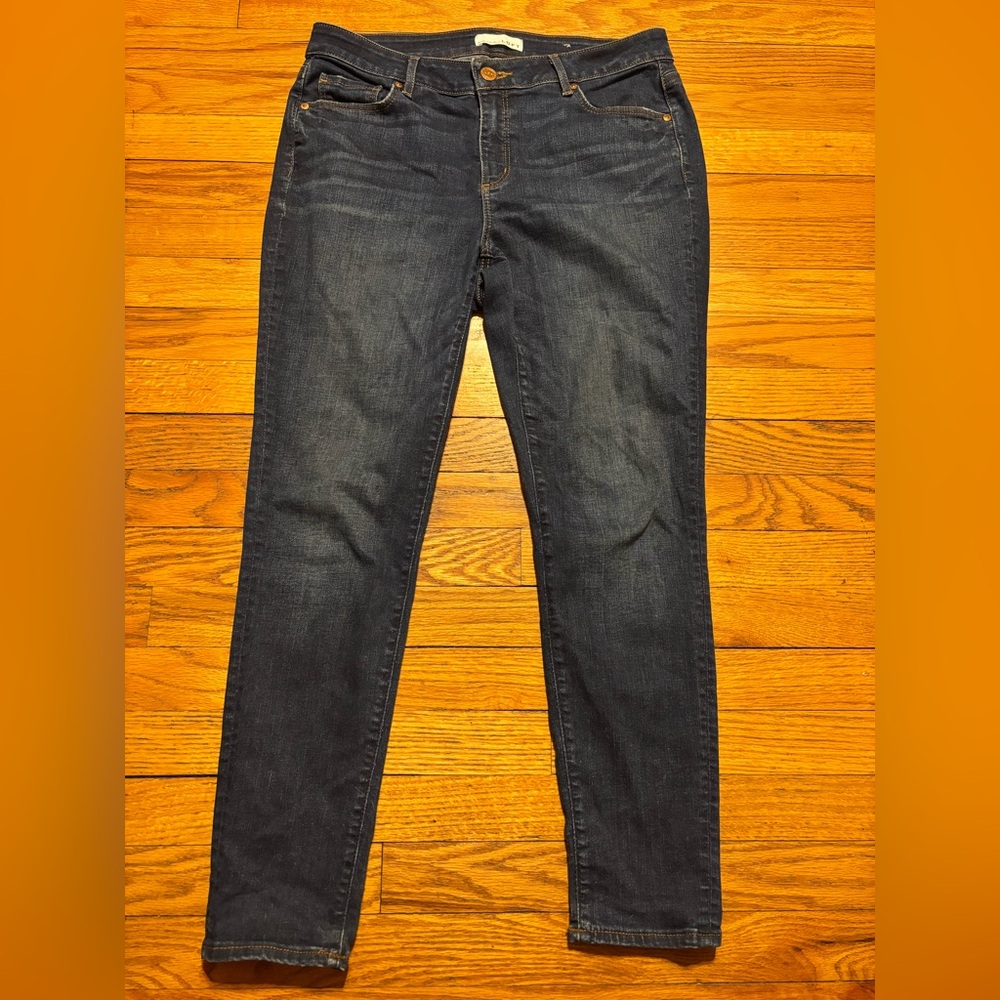 LOFT Women's Dark Indigo Skinny Jeans